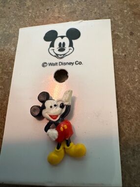 Vintage Walt Disney Mickey Mouse Cartoon Pin - Black, Red, Yellow, White